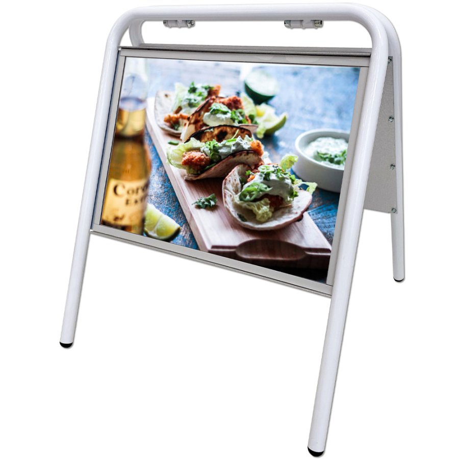 Expo Sign a-st&auml;ll/Mini Sign skyltst&auml;ll med PET-frontplatta - A3 - vit