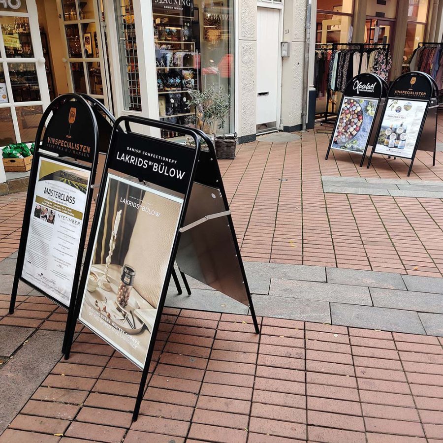 Expo Sign Gatust&auml;ll/Easy Sign Gatupratare - 50x70 cm - svart