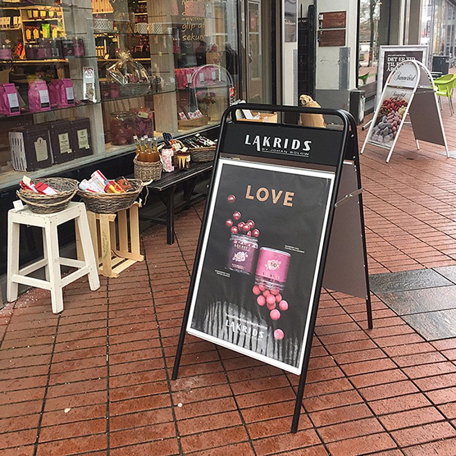 Expo Sign Gatust&auml;ll/Easy Sign Gatupratare - 50x70 cm - svart