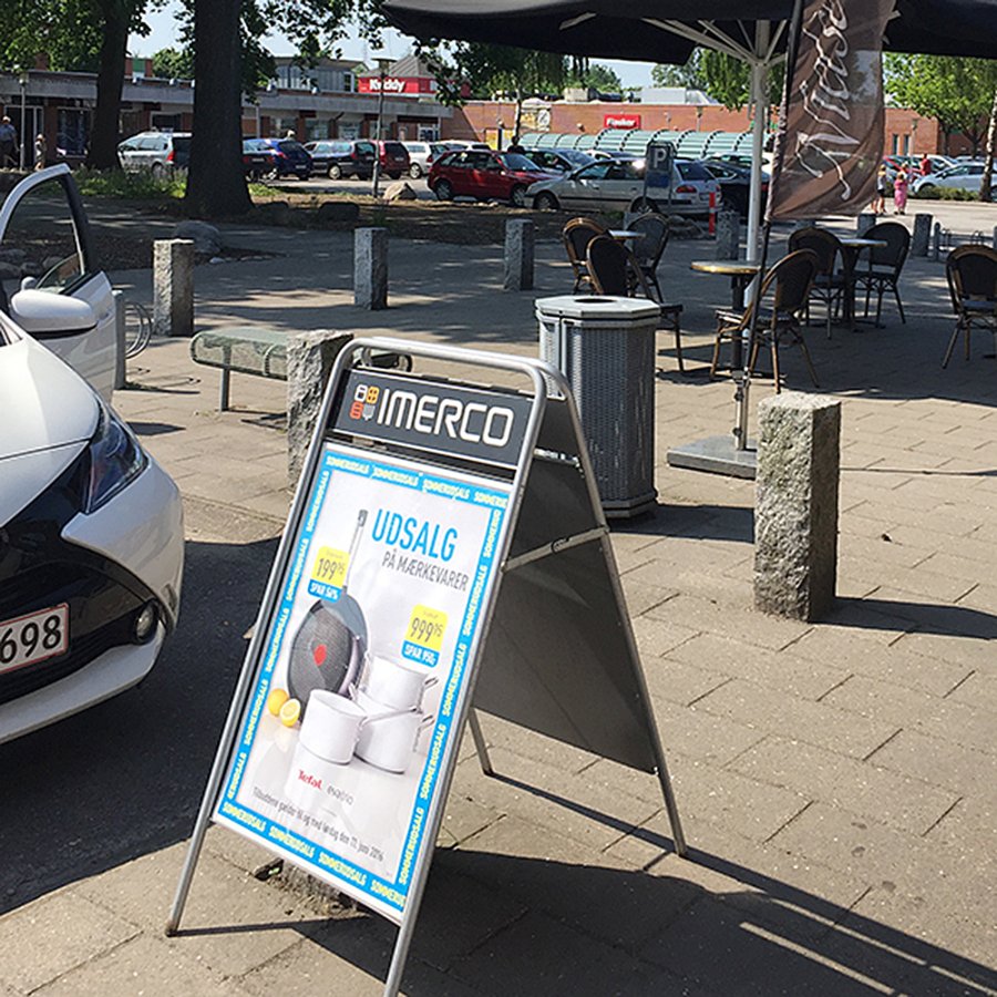 Expo Sign Gatust&auml;ll/Easy Sign Gatupratare - 70x100 cm - silver