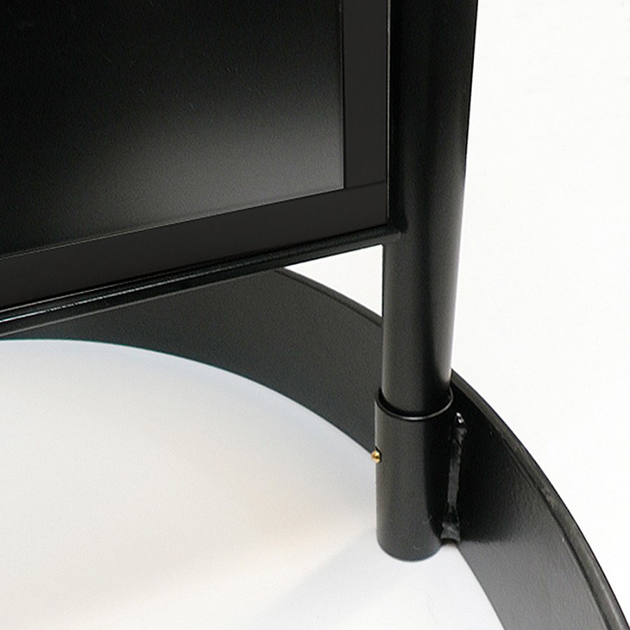 Gatupratare Gotik Circle city sign skyltst&auml;ll, 70x100cm, svart