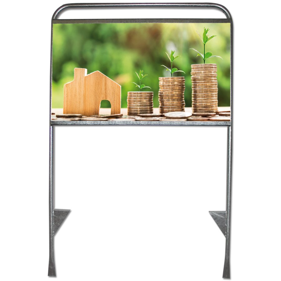 Estate Sign Standard , m&auml;klarskylt utan pl&aring;t och tryck