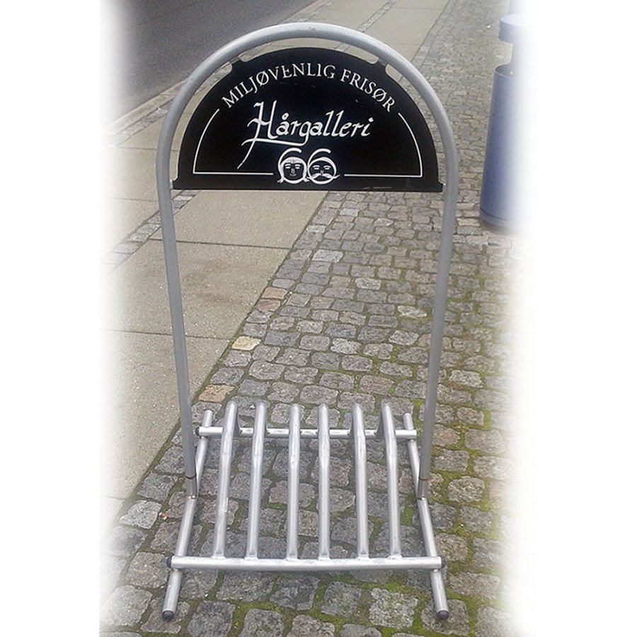 Expo Gotik Gatupratare/Top Sign Gatupratare med cykelst&auml;ll - silver