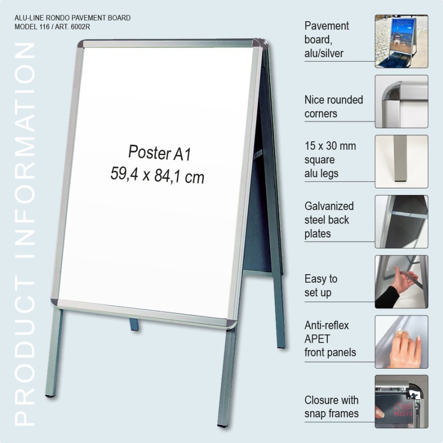 Gatupratare, Alu-Line Rondo, silver, A1 - 59,4 x 84,1 cm