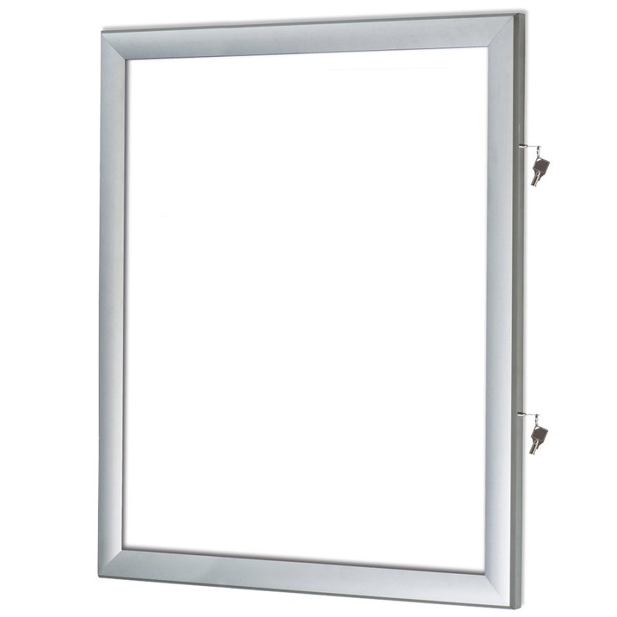 Infobox med magnet, 9 x A4, D27 mm, alu/silver