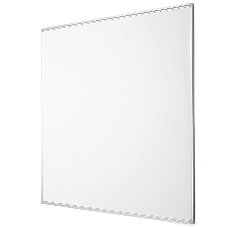 Whiteboardtavla med vit aluminiumram och keramisk yta 120 x 120 cm Vit