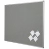 Anslagstavla med aluminiumram filt 120 x 150 cm Gr&aring; #1