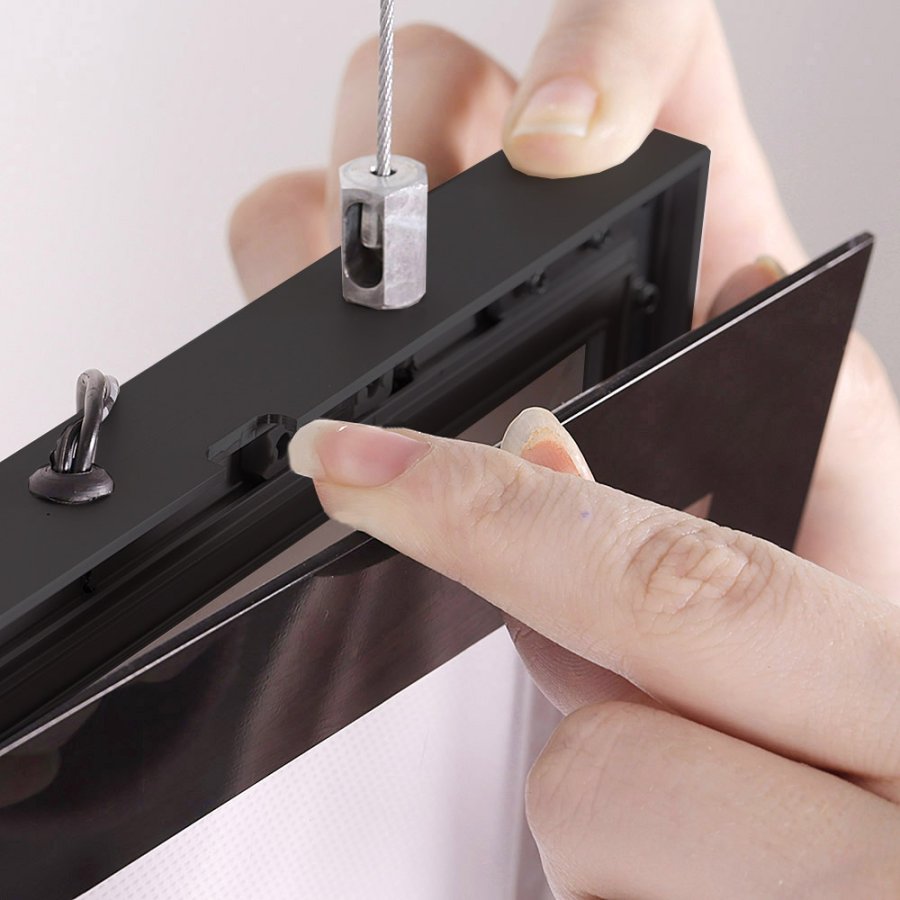 Magneco LED-ram Svart Dubbelsidig A1 f&ouml;r inomhusbruk
