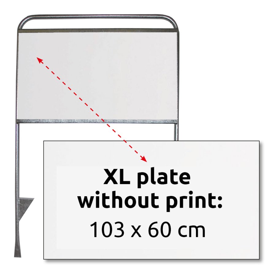 M&auml;klarskylt logopl&aring;t f&ouml;r Estate Sign XL, 103 x 60 cm