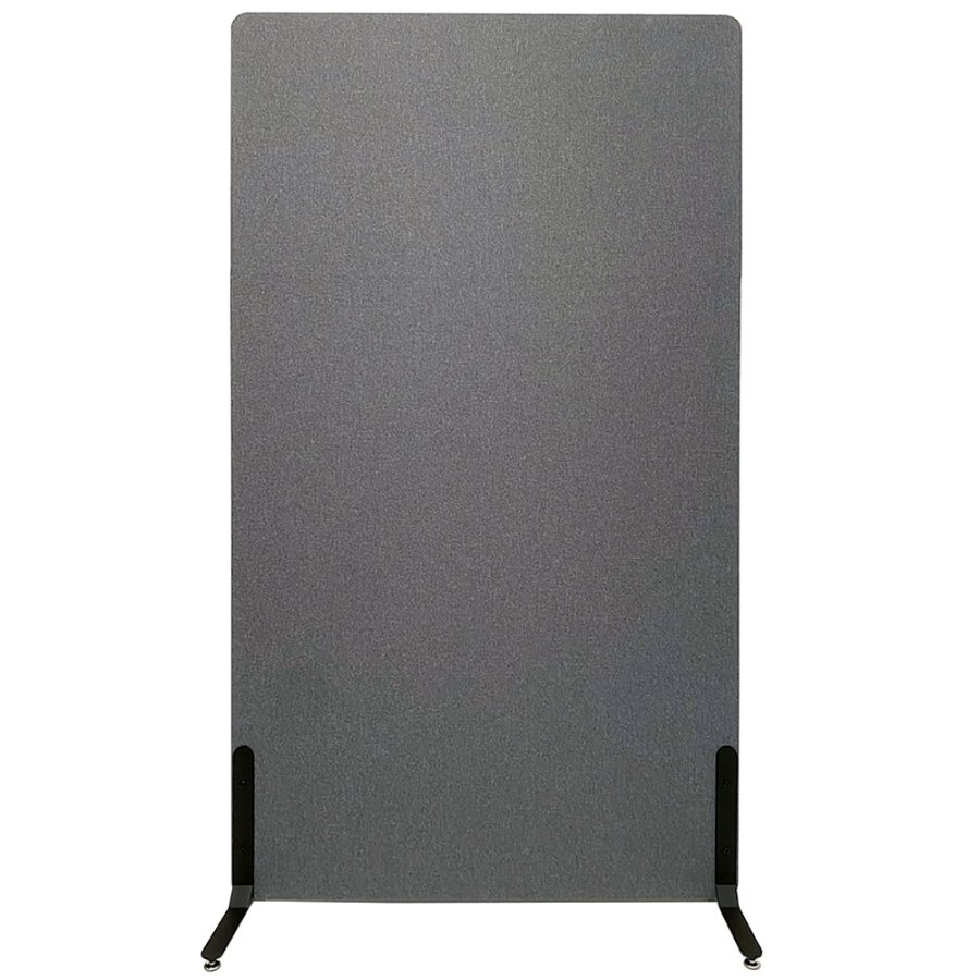 ZONE Hush Wall akustikv&auml;gg rumsavdelare M&ouml;rkgr&aring; tyg 136x80 cm med standardf&ouml;tter