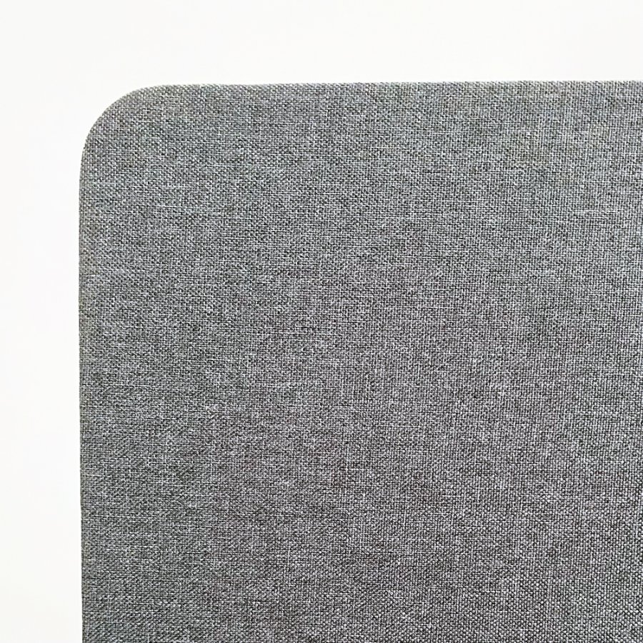 ZONE Hush Wall akustikv&auml;gg och rumsavdelare M&ouml;rkgr&aring; med tygkl&auml;dsel och standardf&ouml;tter 170 x 80 x 4 cm