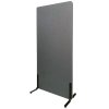 ZONE Hush Wall akustikv&auml;gg och rumsavdelare M&ouml;rkgr&aring; med tygkl&auml;dsel och standardf&ouml;tter 170 x 80 x 4 cm #1