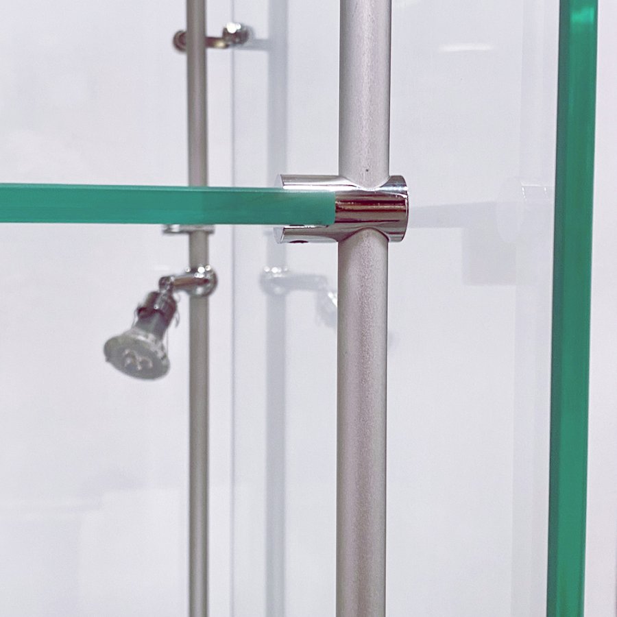 Showcase raml&ouml;s glasmontre med LED-ljus och l&aring;s, svart